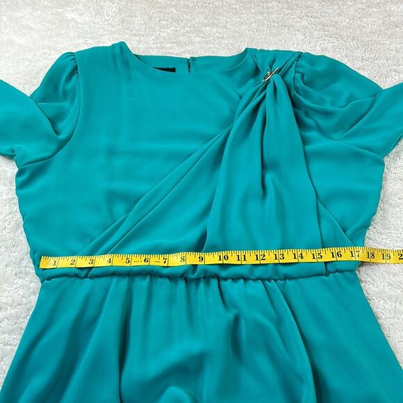 Ursula of Switzerland seafoam green mother of the bride chiffon midi dress 15 16 - Picture 6 of 11